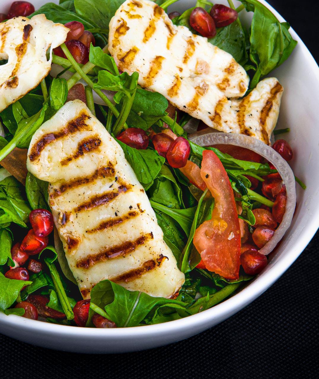 Roca with Haloumi Salad