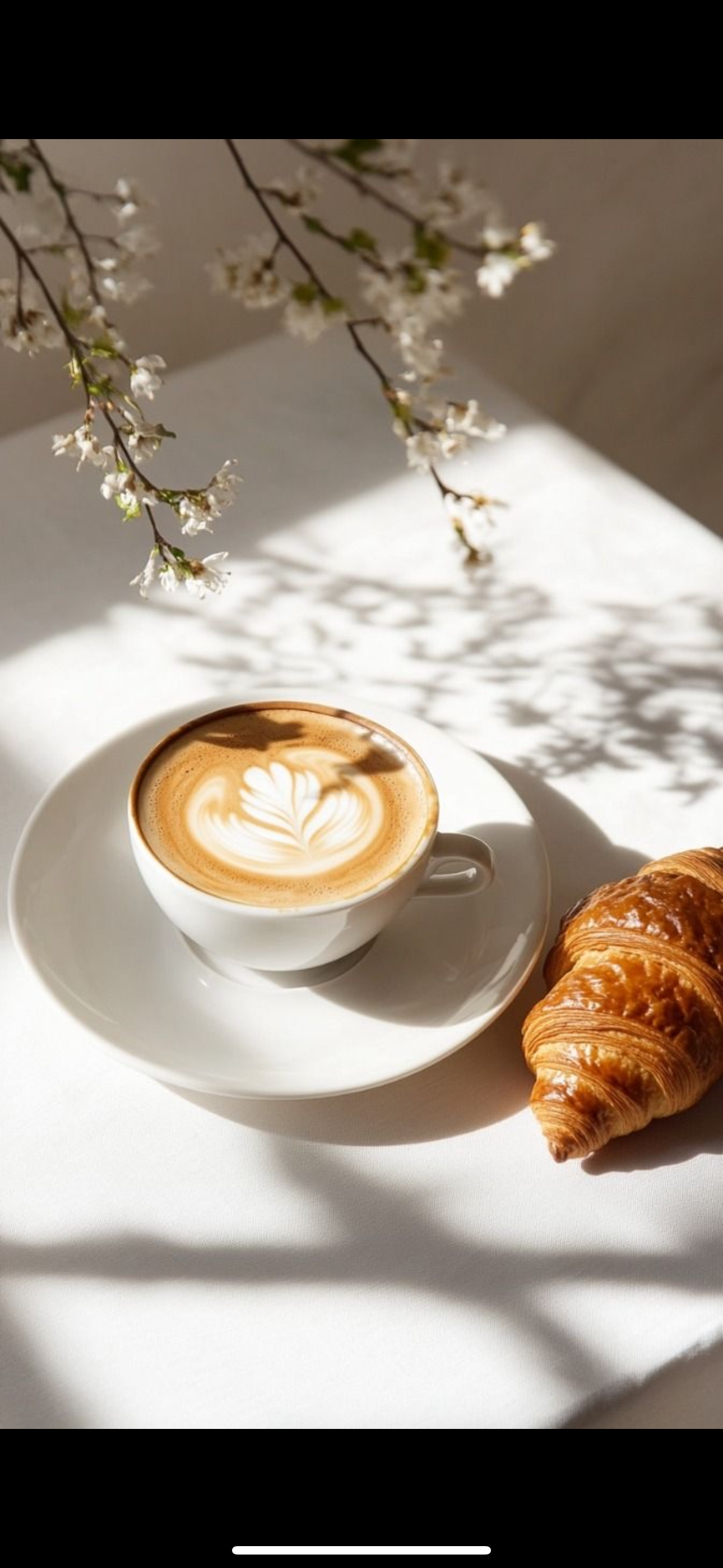 Coffee and croissant
